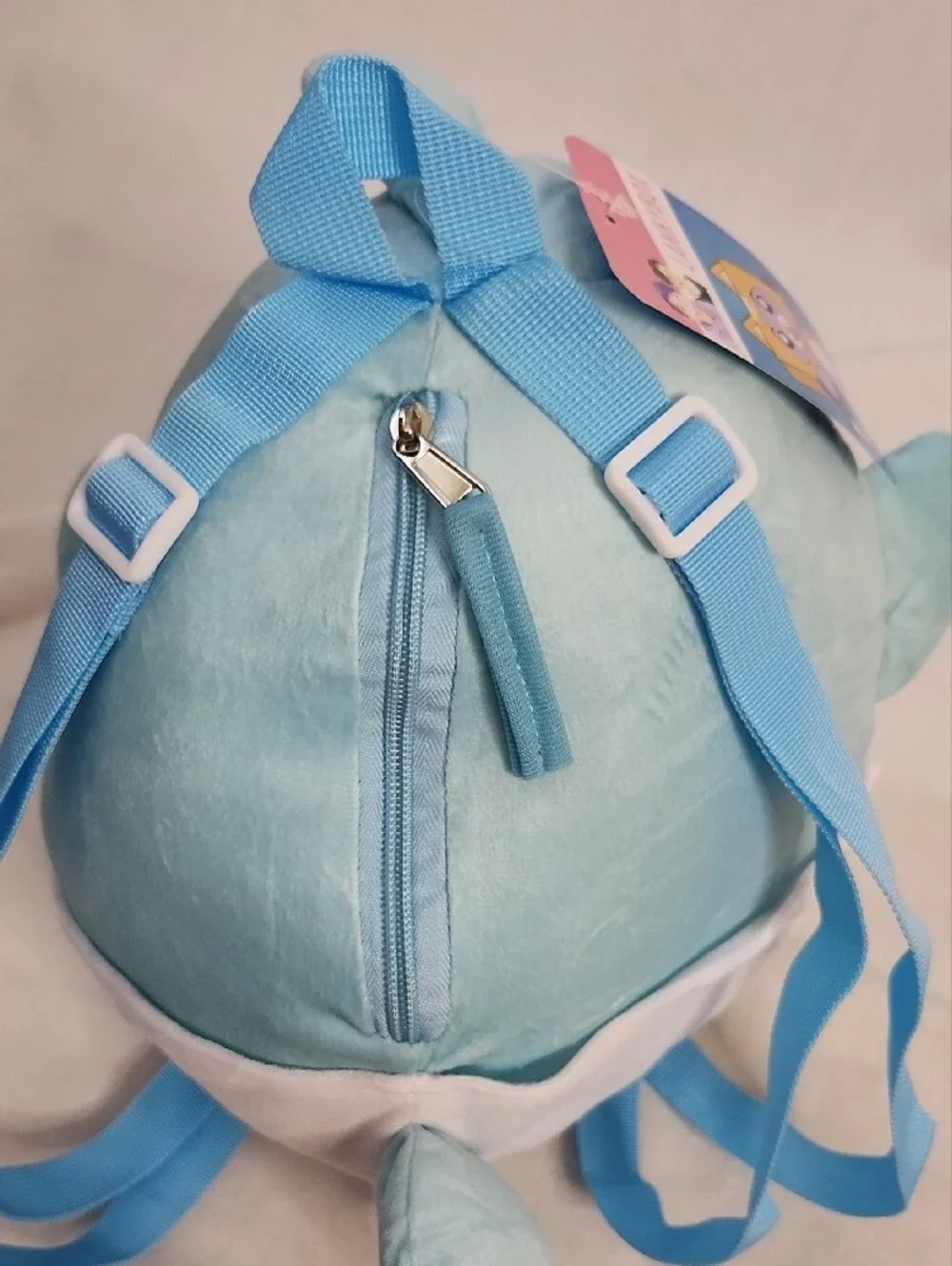 Blue Shark Plush Backpack with Pixar 